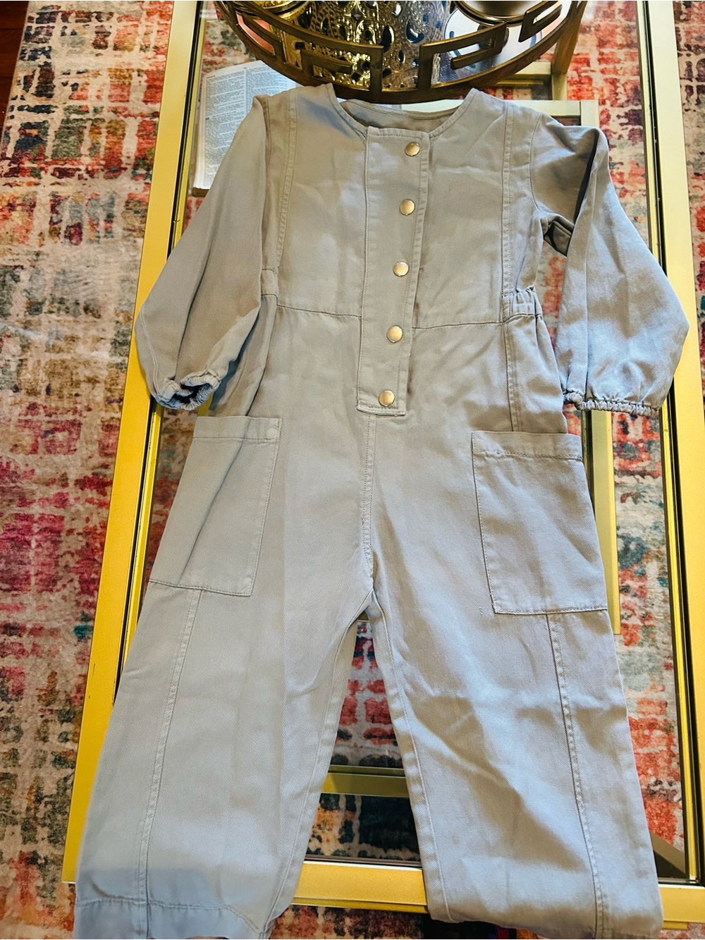 Zara Light Blue Kids One-Piece Romper